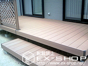 のウッドデッキ リコステージII 単体＋ ローデッキ 施工例