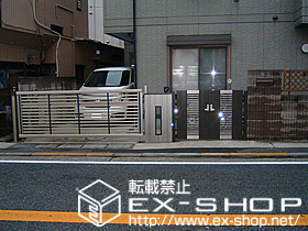 の門扉 アルフェアー9型門扉　両開き[08-12]　柱使用 施工例