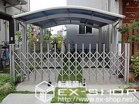 のカーゲート カミンゲートC1型 ノンレールタイプ 片開き 施工例