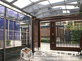 のカーポート マルチスクエア 1台用アール屋根 標準柱仕様 施工例