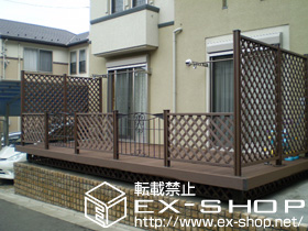 のウッドデッキ リコステージII 連棟 施工例