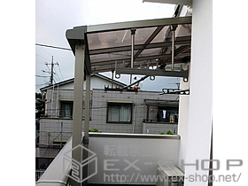 のバルコニー・ベランダ屋根 ライザーテラスII   F型 屋根タイプ 単体 積雪〜20cm対応 施工例