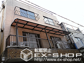 のバルコニー・ベランダ屋根 ヴェクター R型 連棟 屋根タイプ 積雪〜20cm対応 施工例