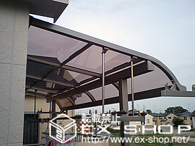 のバルコニー・ベランダ屋根 ライザーテラスII　R型　屋根タイプ　積雪〜20cm対応 施工例