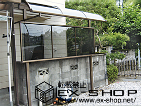 のテラス屋根 ライザーテラスII R型 単体 テラスタイプ 積雪〜20cm対応 施工例