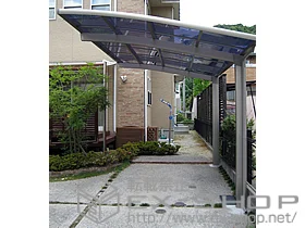福岡県福岡市東区ののカーポート、オーニング・サンシェード・日よけ カーブポートシグマIII 積雪～20cm対応 施工例