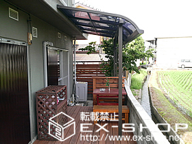 のテラス屋根 ライザーテラスII R型 単体 テラスタイプ 積雪〜20cm対応 施工例