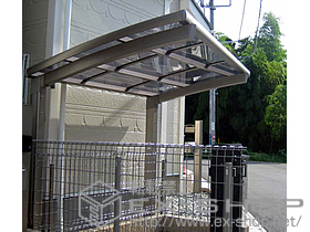 のサイクルポート・駐輪場 カーブポートシグマIIIミニ　積雪〜20cm対応　※屋根3スパン 施工例