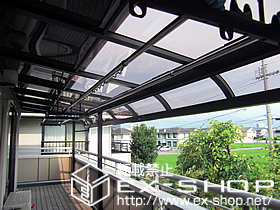 のバルコニー・ベランダ屋根 ライザーテラスII R型 連棟 屋根タイプ 積雪〜20cm対応 施工例