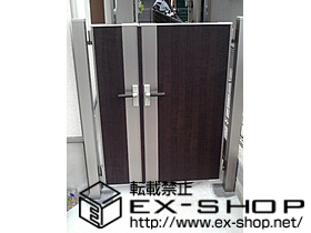 の門扉 ライフモダン門扉MM-TA型 両開き親子仕様 内開き（特注品） 施工例