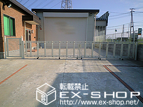 のカーゲート エクスライン門扉 1型 片開き 化粧柱1型仕様 施工例