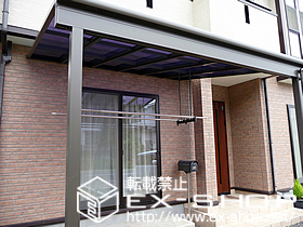 のテラス屋根 ライザーテラスII F型 単体 テラスタイプ 積雪〜50cm対応 施工例