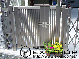 のカーゲート アルシャインM型 Aタイプ ノンレール 片開き 施工例