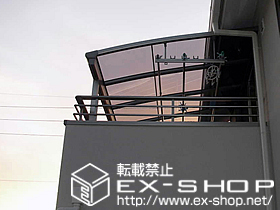 のバルコニー・ベランダ屋根 アルファテラス L型 単体 屋根タイプ 積雪〜20cm対応 施工例