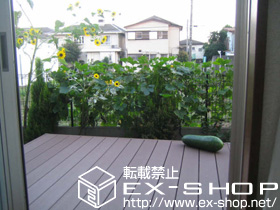 のウッドデッキ リウッドデッキII ワイド 単体 【7.5尺】 施工例