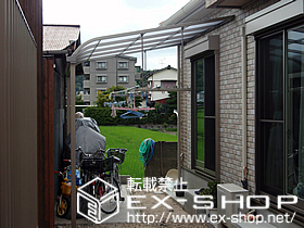 のテラス屋根 ライザーテラスII R型 単体 テラスタイプ 積雪〜20cm対応 施工例