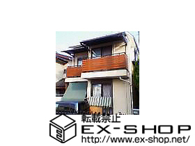 のバルコニー・ベランダ屋根 ライザーテラスII F型 単体 ルーフタイプ 積雪〜20cm対応[片袖納まり] 施工例