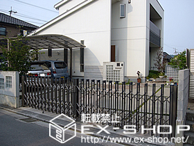 のカーゲート アルシャインPG型R Cタイプ 両開き ノンレールタイプ 施工例