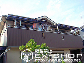 のバルコニー・ベランダ屋根 ライザーテラスII   F型 屋根タイプ 単体 積雪〜20cm対応 下止め 施工例