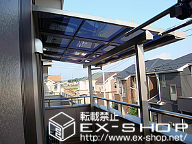 のバルコニー・ベランダ屋根 ライザーテラスII   F型 屋根タイプ 単体 積雪〜20cm対応 下止め 施工例