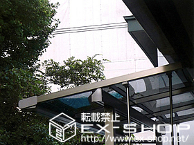 のバルコニー・ベランダ屋根 ライザーテラスＩＩ F型 単体 屋根タイプ 積雪〜２０ｃｍ対応 施工例