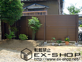 のフェンス・柵 エクスラインフェンス7型　2段支柱仕様 施工例