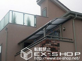 のバルコニー・ベランダ屋根 ライザーテラス R型 屋根タイプ 単体 積雪〜20cm対応 施工例