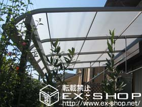 のテラス屋根 ライザーテラスII R型 単体 テラスタイプ 積雪〜20cm対応 上止め仕様 施工例