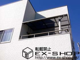 のバルコニー・ベランダ屋根 ライザーテラスII R型 単体 屋根タイプ 積雪〜20cm対応【片袖納まり】 施工例