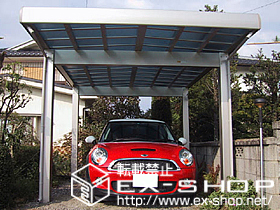 のカーポート イディオス AD型 積雪〜100cm対応[側面鼻隠しありタイプ] 施工例