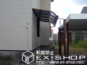 のテラス屋根 ライザーテラスＩＩ Ｒ型 単体 テラスタイプ 積雪〜50ｃｍ対応 施工例