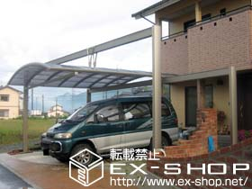 のカーポート マルチスクエア アール屋根 ワイドタイプ ロング柱仕様 施工例