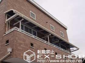 のバルコニー・ベランダ屋根 アルファテラス RB型 ルーフタイプ 連棟 積雪〜20cm対応 施工例