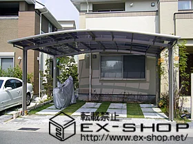 LIXIL リクシル(トステム)のカーポート カーブポートシグマIII ワイド 積雪～20cm対応 施工例