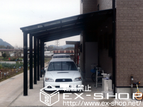 のカーポート ルーフポートシグマIII 1500 縦連棟 積雪〜50cm対応 施工例