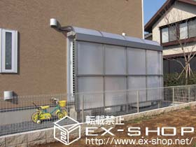 のテラス屋根 ライザーテラスII  R型 テラスタイプ 単体　積雪〜20cm対応＋前面スクリーン 施工例