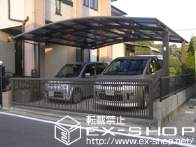 のカーゲート ワイドオーバードアR2型 電動式（100V結線用柱仕様） 施工例