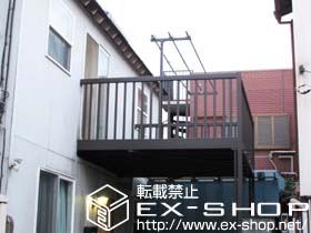 のバルコニー アクトステージA型 太格子 単体 柱建て式 施工例