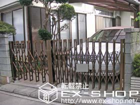 のカーゲート アルシャイン M型Aタイプ 片開き親子仕様 ノンレールタイプ 施工例