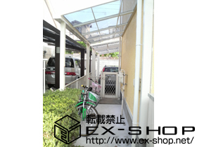 のバルコニー・ベランダ屋根 ライザーテラスII F型 単体 屋根タイプ 積雪〜20cm対応 施工例