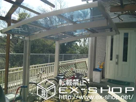 兵庫県三木市のLIXIL リクシル(トステム)のサイクルポート・自転車置き場 レイナポートミニ 積雪〜20cm対応 施工例