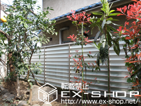 のフェンス・柵 サニーブリーズフェンスS型 ロング柱1段掛け仕様 施工例