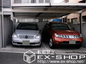 のカーポート U.スタイル フラット屋根 梁置タイプ 積雪〜20cm対応 施工例