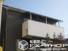 のバルコニー・ベランダ屋根 ヴェクター R型 屋根タイプ 連棟 積雪〜20cm対応 施工例