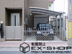 のカーゲート アルシャインPG型Aタイプ センターレール 片開き 施工例