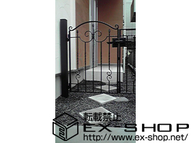 の門扉 トラディシオン門扉1型 親子・内開き[門柱仕様] 施工例