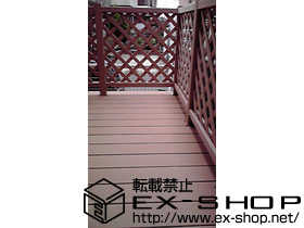 のウッドデッキ リウッドデッキII 標準 単体＋リウッドデッキフェンス2型 ラチス格子 施工例