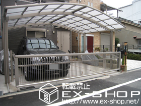 のカーゲート エクスラインアップゲート ワイド 2型 手動式 施工例