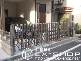 のカーゲート アルシャインH型Aタイプ ノンレール 両開き・親子仕様 施工例