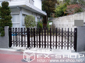 のカーゲート アルシャインHW型Aタイプ ノンレール 両開き親子仕様 施工例